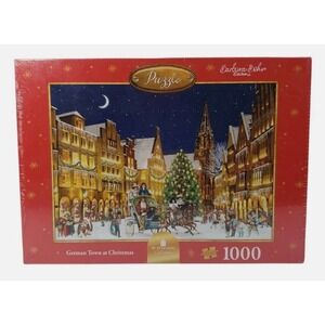 NEW Barbara Behr Edition German Town at Christmas 1000 piece Jigsaw Puzzle!